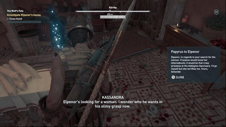 Its time to inform Elpenor about the effects of our expedition - AC Odyssey: The Wolf and the Snake - Main Storyline - Assassins Creed Odyssey Guide