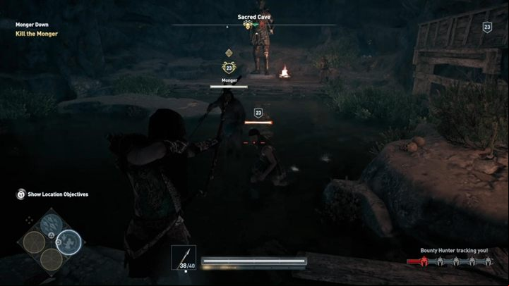 Fight with the Monger who is also a member of the Cult of Kosmos - AC Odyssey: Land of the Lawless - Main Storyline - Assassins Creed Odyssey Guide