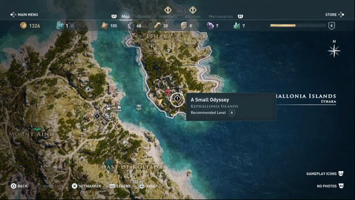 Mission start: Save the woman in the cage on Ithaka - AC Odyssey: Kephallonia Islands, Side Quests - Side Quests - Assassins Creed Odyssey Guide