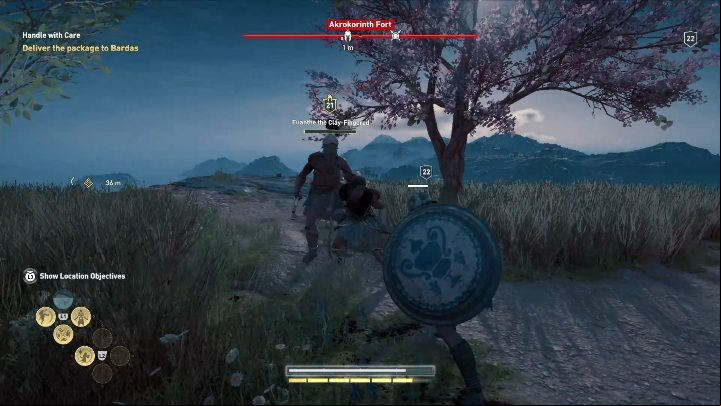 That is where you will be attacked by the opponents - AC Odyssey: Korinthia, Side Quest - Side Quests - Assassins Creed Odyssey Guide