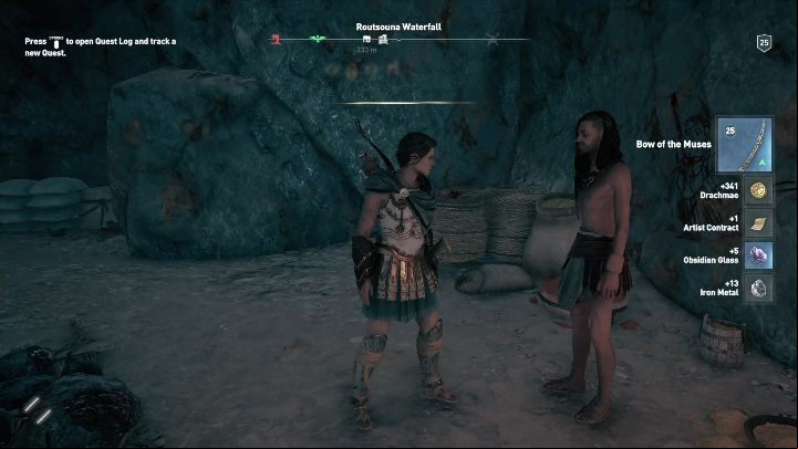 This quest ends after you talk to the man - AC Odyssey: Naxos, Side Quests - Side Quests - Assassins Creed Odyssey Guide