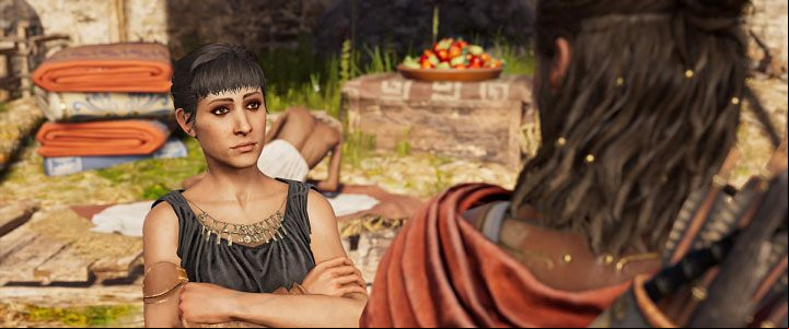 Your candidate for a romance is Odessa (we described it on separate page) - AC Odyssey: Kephallonia Islands Map - tombs, ostracons, documents, secrets - World Atlas - Assassins Creed Odyssey Guide