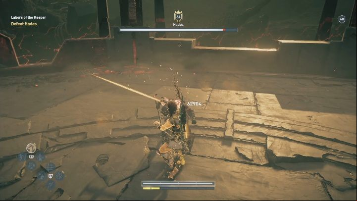 Hades has several impressive attacks that can quickly take away a lot of your health points - AC Odyssey Fate of Atlantis: How to beat Hades? - Bosses - Assassins Creed Odyssey Guide