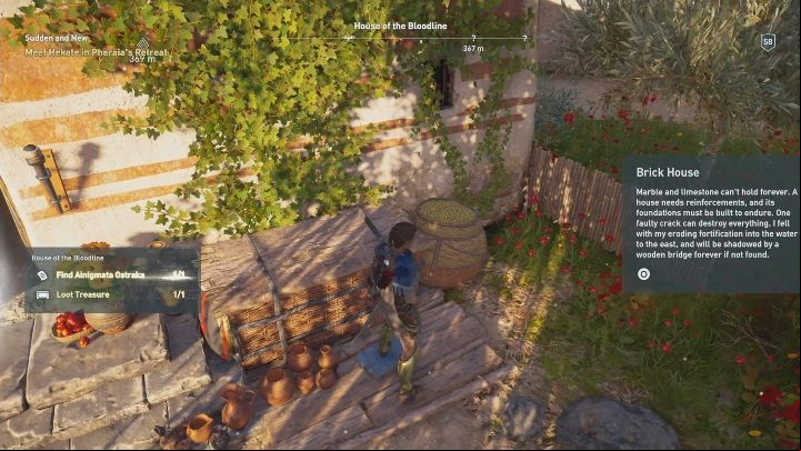 Location of Ainigmata Ostraka: The first part of ostracon can be found in House of the Bloodline - AC Odyssey Fate of Atlantis: Episode 1, Fields of Elysium - Ainigmata Ostrakas - Ainigmata Ostraka - Assassins Creed Odyssey Guide