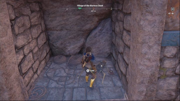 Solution to the puzzle: You may find it in a small crevice underneath the waterfall, south from Collapsed Tower - AC Odyssey Fate of Atlantis: Episode 1, Fields of Elysium - Ainigmata Ostrakas - Ainigmata Ostraka - Assassins Creed Odyssey Guide