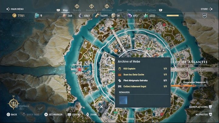 In the Oikos of Atlantis location you can find one Ainigmata Ostraka - AC Odyssey Fate of Atlantis: Episode 3, Judgment of Atlantis - Ainigmata Ostrakas - Ainigmata Ostraka - Assassins Creed Odyssey Guide