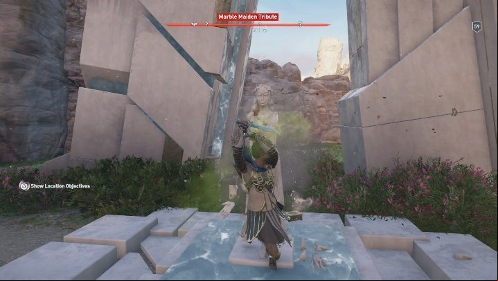 One of the Marble Maiden Tributes can be found east from Village of the Glorious Dead - AC Odyssey Fate of Atlantis: Deukalions Heritage, Marble Maiden Tribute - Marble Maiden Tribute - Assassins Creed Odyssey Guide