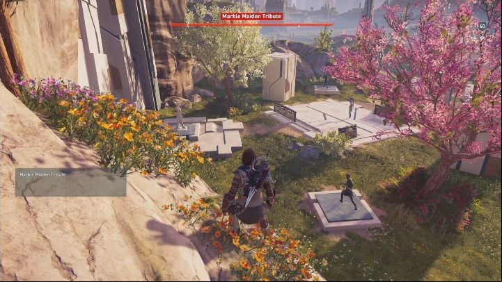 The tribute can be found at the base of one of the larger mountains - AC Odyssey Fate of Atlantis: Minoss Faith, Marble Maiden Tribute - Marble Maiden Tribute - Assassins Creed Odyssey Guide