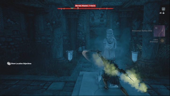 To find this tribute, you need to dive and swim up to an underground cave - AC Odyssey Fate of Atlantis: Minoss Faith, Marble Maiden Tribute - Marble Maiden Tribute - Assassins Creed Odyssey Guide