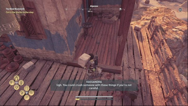 The Blind Blacksmith is located near Megacles - One really, really bad day - Side Quests in Assassins Creed Odyssey - Free DLC Side Quests - Assassins Creed Odyssey Guide