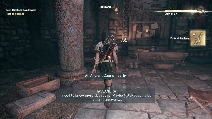 How to unlock: You must pick up one of the notes marked in orange on the map - AC Odyssey Legacy of the first blade: Side Quests - Episode 1 - Side Quests - Assassins Creed Odyssey Guide