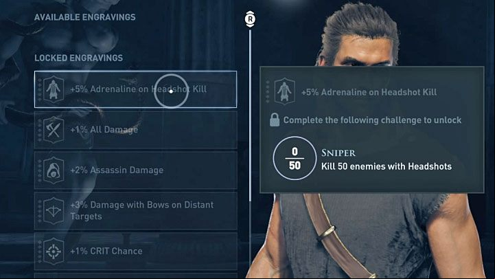 One way to unlock new engravings is to perform the related challenges - AC Odyssey: How you can check challenges that appear on the screen? - FAQ - Assassins Creed Odyssey Guide