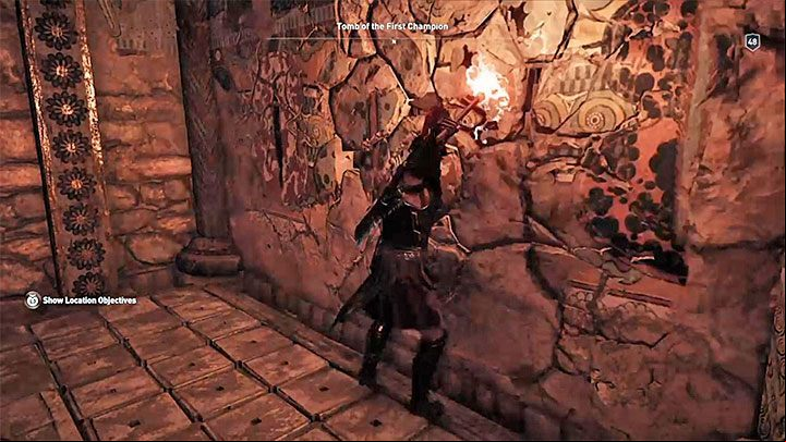 At the top, watch out for a group of snakes that keep an eye on the exit from the room - AC Odyssey: Tombs in Elis - Tombs - Assassins Creed Odyssey Guide