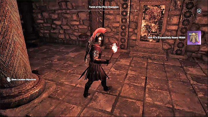 You will be in the chamber with the last chest in this dungeon and an ancient stele - AC Odyssey: Tombs in Elis - Tombs - Assassins Creed Odyssey Guide