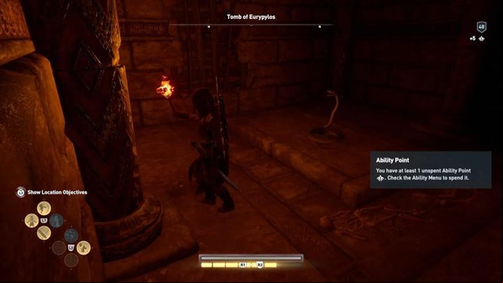Walkthrough: Go inside and then turn right - AC Odyssey: Tombs in Achaia - Tombs - Assassins Creed Odyssey Guide