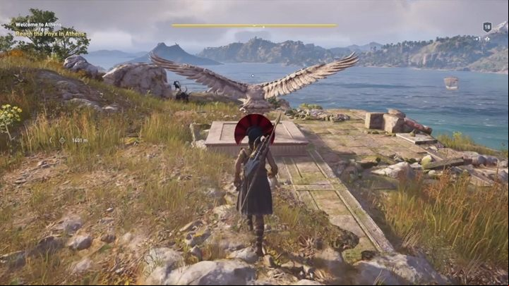 Riddle solution: See the map above - it shows the location where you find the eagle statue and to the solution of this riddle - AC Odyssey: Ainigmata Ostraka in Attika - Ainigmata Ostraka - Assassins Creed Odyssey Guide
