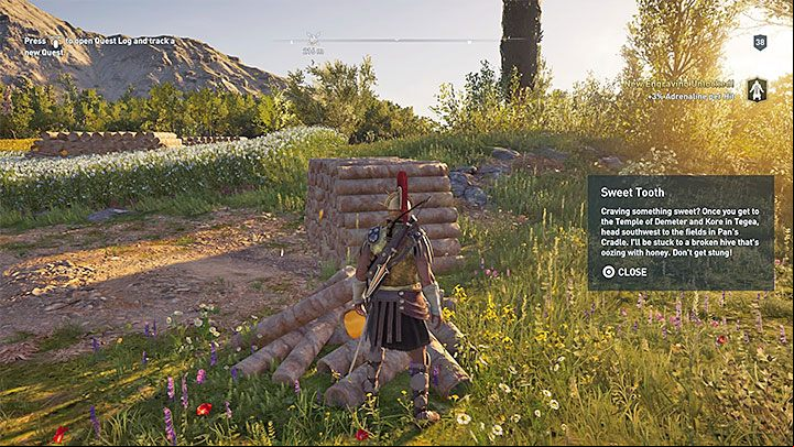 Find the beehives from picture 1 - AC Odyssey: Ainigmata Ostraka in Arcadia - Ainigmata Ostraka - Assassins Creed Odyssey Guide