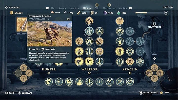 In the case of active abilities, check out the following (choose them according to needs and progress in the game - you cant have more than four active ones) - AC Odyssey: Warrior Build - Best builds - Assassins Creed Odyssey Guide