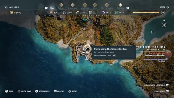 In order to unlock the fight against Medusa, you need to start the mission Romancing the Stone Garden in the Lesbos region - AC Odyssey: Medusa - Mythical creatures - Mythical creatures - Assassins Creed Odyssey Guide