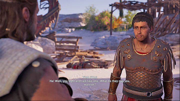 From Barnabas you will receive tips on the possible hiding place of the rebels - AC Odyssey: Thaletas - Romance - Romances - Assassins Creed Odyssey Guide