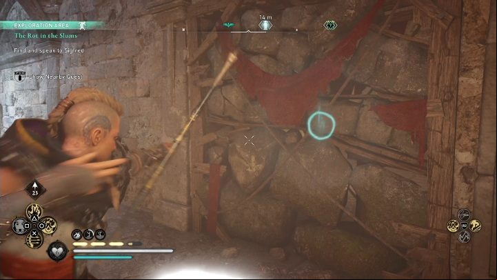 Your have to destroy the cluttered wall - AC Valhalla Siege of Paris: Books of Knowledge (abilities), Amienois - secrets - Amienois - Assassins Creed Valhalla Guide and Walkthrough