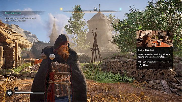 Eivor can put on the hood after selecting it from the drop-down menu (the lower direction key on the pad), but this is only possible if the hero is currently not fighting with anyone - AC Valhalla: Tips and tricks - Basics - Assassins Creed Valhalla Guide and Walkthrough