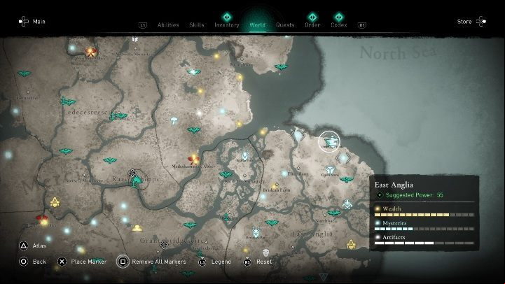 You will find the cairn in the northern part of the region, right next to the river - Assassins Creed Valhalla: Cairns - East Anglia secrets, locations - East Anglia - Assassins Creed Valhalla Guide and Walkthrough