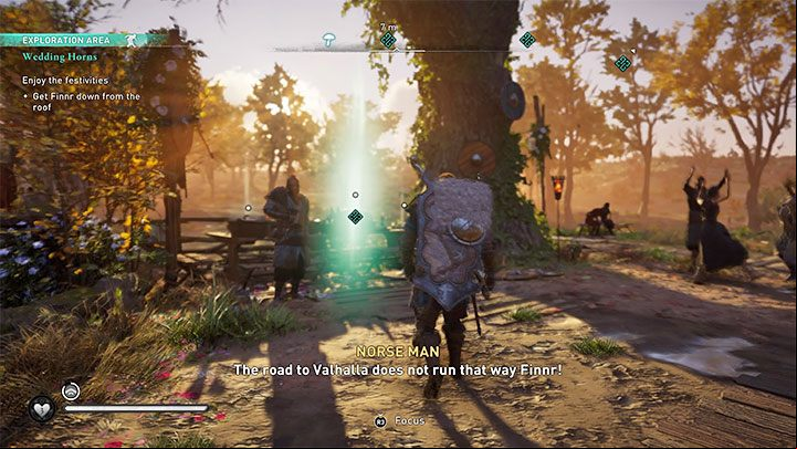 Approach the table with food for the wedding guests - Assassins Creed Valhalla: Broder romance - Romances - Assassins Creed Valhalla Guide and Walkthrough