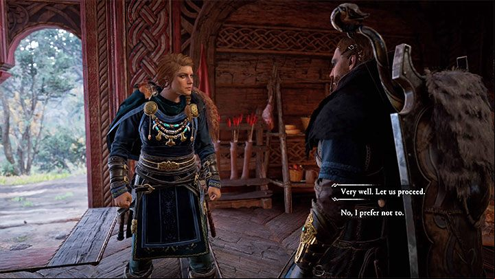 After receiving thanks from Magni, Randvi will offer to take part in the drinking competition - Assassins Creed Valhalla: Randvi - romance - Romances - Assassins Creed Valhalla Guide and Walkthrough