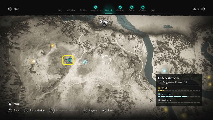 You will find the bear's lair near the alchemist's hut, in the place marked on the picture above - Assassins Creed Valhalla: Skal to Your Wealth - Ledecestrescire - Assassins Creed Valhalla Guide and Walkthrough