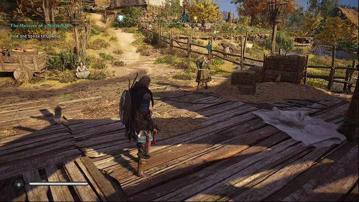 You will find Oswald in the Elmenham port - Assassins Creed Valhalla: The Measure of a Norseman - East Anglia - Assassins Creed Valhalla Guide and Walkthrough