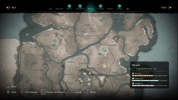 4 - AC Valhalla Wrath of the Druids: Treasure Hoard Map - Meath secrets, locations - Meath - Assassins Creed Valhalla Guide and Walkthrough