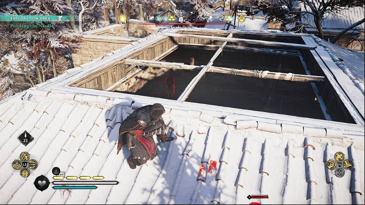 The trade warehouse in Jorvik is a heavily guarded place, so it is crawling with Red Hand's men - Assassins Creed Valhalla: Pricking The Needle - Jorvik - Assassins Creed Valhalla Guide and Walkthrough