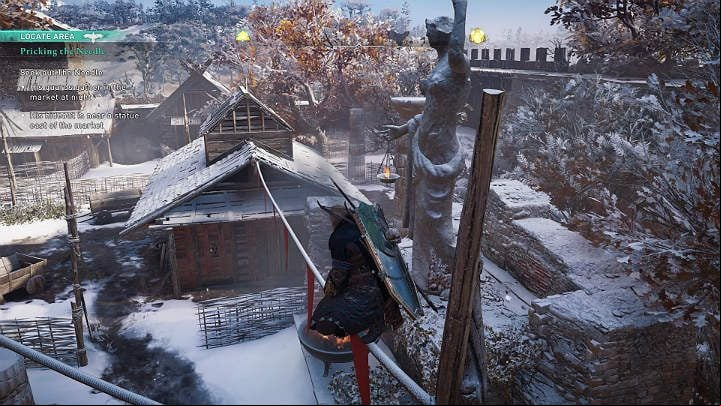 The entrance to Needle's hideout is through the building shown in the image above - Assassins Creed Valhalla: Pricking The Needle - Jorvik - Assassins Creed Valhalla Guide and Walkthrough