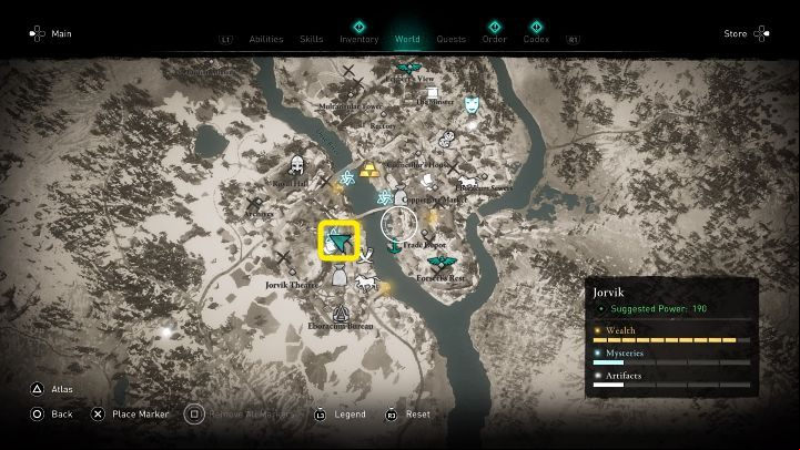 In the place marked in the picture above, you will meet a child trading goat figurines for the Yule holiday - Assassins Creed Valhalla: Warmth of Winter - Jorvik - Assassins Creed Valhalla Guide and Walkthrough