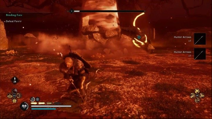 After a while, the wolf will jump to you again, which will give you a chance to continue the fight - Assassins Creed Valhalla: Fenrir boss fight - how to win? - Bosses - Assassins Creed Valhalla Guide and Walkthrough