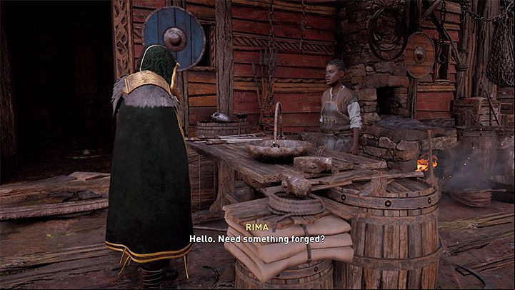 After completing one of the later sagas (series of quests), you may notice that the blacksmith Gunnar has disappeared from the settlement and was replaced by a black woman named Rima - Assassins Creed Valhalla: Settlement - functions and upgrades - Basics - Assassins Creed Valhalla Guide and Walkthrough