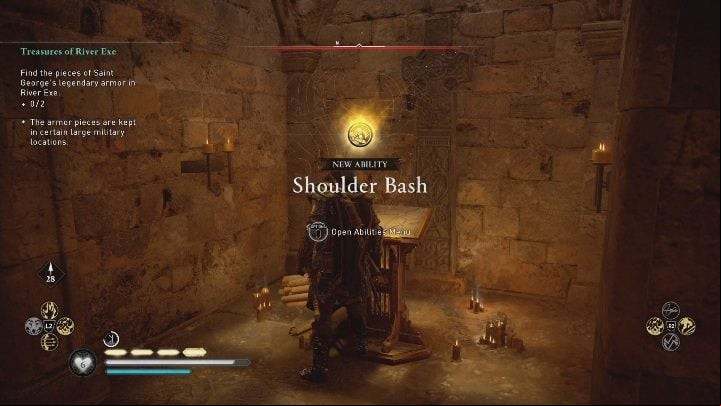 Usage: Using a shoulder blow, you knock back enemies and destroy surrounding objects - Assassins Creed Valhalla: Books of Knowledge - list of all, River Raids - Secrets - Assassins Creed Valhalla Guide and Walkthrough