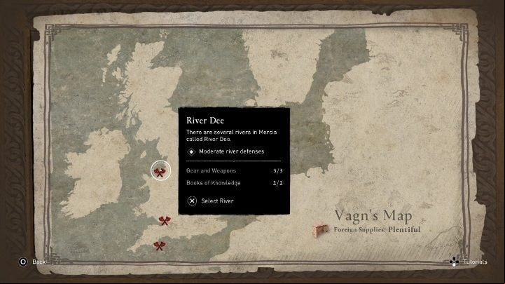 Map: River Dee - Assassins Creed Valhalla: Treasures of the Dee River - Walkthrough - Assassins Creed Valhalla Guide and Walkthrough