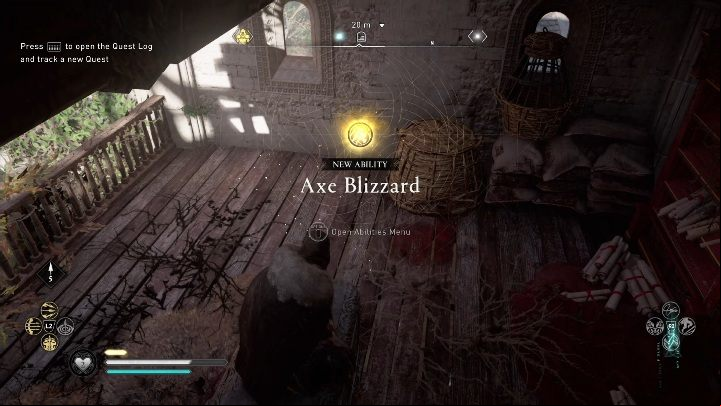 Usage: your character throws axes at the chosen target - Assassins Creed Valhalla: Books of Knowledge - ranged combat - Secrets and collectibles - Assassins Creed Valhalla Guide and Walkthrough