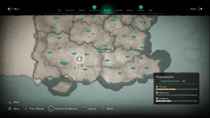 You can find the treasure map in the Fearnhamme Ruins - Assassins Creed Valhalla: Treasure Hoard Map - Hamtunscire, secrets, locations - Hamtunscire - Assassins Creed Valhalla Guide and Walkthrough