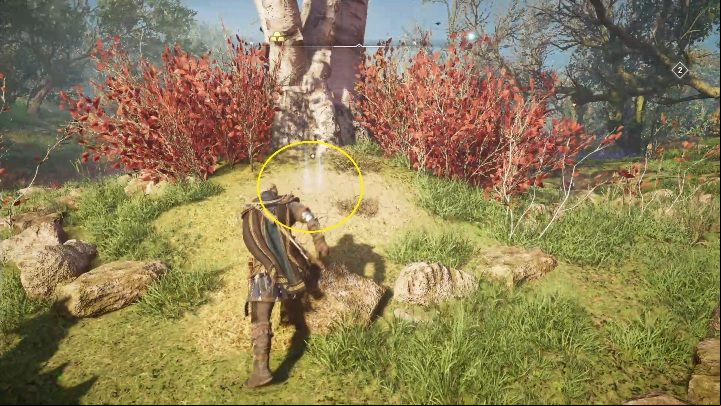The treasure is located right under a large tree - Assassins Creed Valhalla: Treasure Hoard Map - Hamtunscire, secrets, locations - Hamtunscire - Assassins Creed Valhalla Guide and Walkthrough