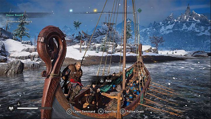 Eivor is accompanied by their crew - AC Valhalla: Drakkar - ship, crew, modification - Basics - Assassins Creed Valhalla Guide and Walkthrough
