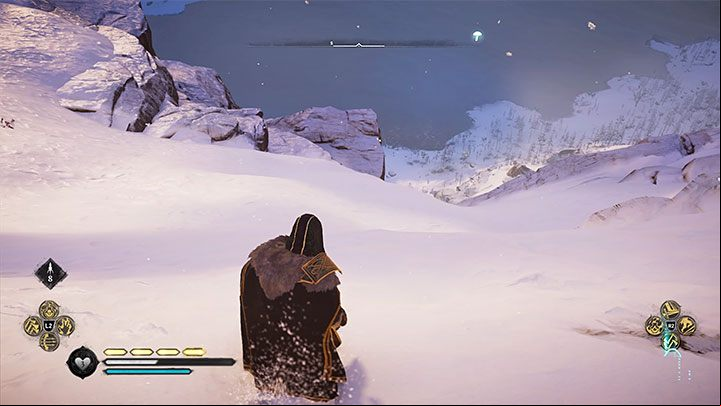 The place where the slide starts is shown in the picture above - Assassins Creed Valhalla: How to get Skadis Hobby trophy? - Trophy guide - Assassins Creed Valhalla Guide and Walkthrough