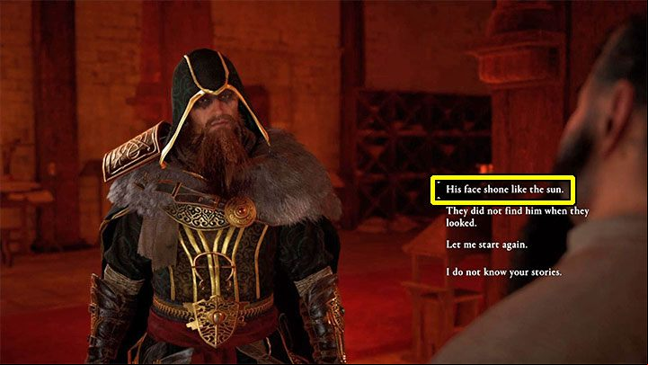 The second answer is light - His face shone like the sun - Assassins Creed Valhalla: How to solve Deeds of Christ puzzle? - Campaign - Assassins Creed Valhalla Guide and Walkthrough