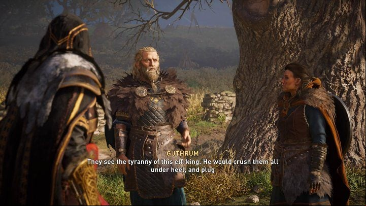 Talk to Guthrum - you will find him accompanied by Soma next to a tree on a small hill - Assassins Creed Valhalla: Holy Day - Hamtunscire - Assassins Creed Valhalla Guide and Walkthrough