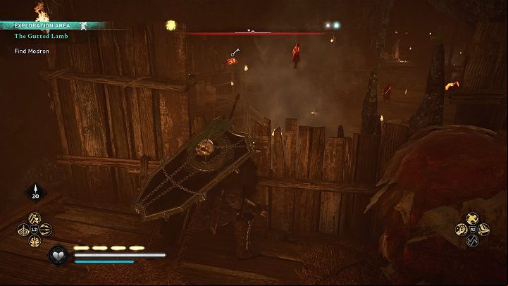 You will reach a well guarded cave - Assassins Creed Valhalla: The Gutted Lamb - Glowecestrescire - Assassins Creed Valhalla Guide and Walkthrough