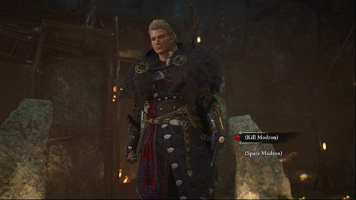 After you win the duel you can decide what happens to Modron - Assassins Creed Valhalla: The Gutted Lamb - Glowecestrescire - Assassins Creed Valhalla Guide and Walkthrough