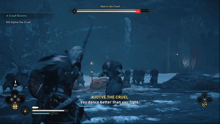 It's best to damage the bosses with quick attacks after you avoid his punch - Assassins Creed Valhalla: Kjotve the Cruel boss fight - how to win? - Bosses - Assassins Creed Valhalla Guide and Walkthrough