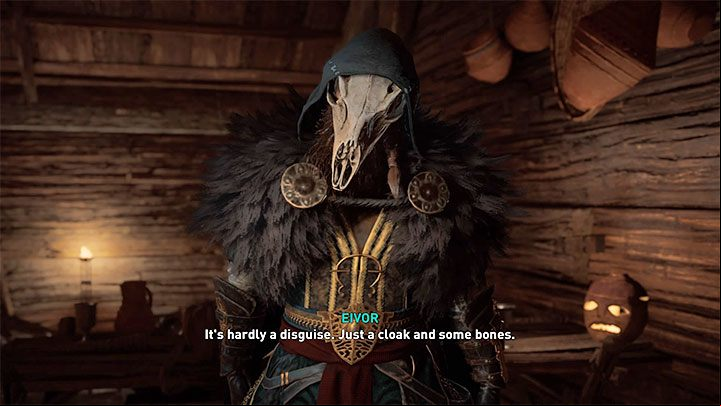 Eivor will wear a mask for the first time as part of the The First Night of Samhain quest - Assassins Creed Valhalla: How to take off Mari Lwyd mask? - Campaign - Assassins Creed Valhalla Guide and Walkthrough